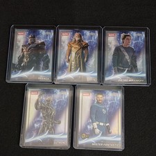 2025 Topps Chrome Marvel Studios 5-Card Refractor Lot | Thanos Odin Reed…