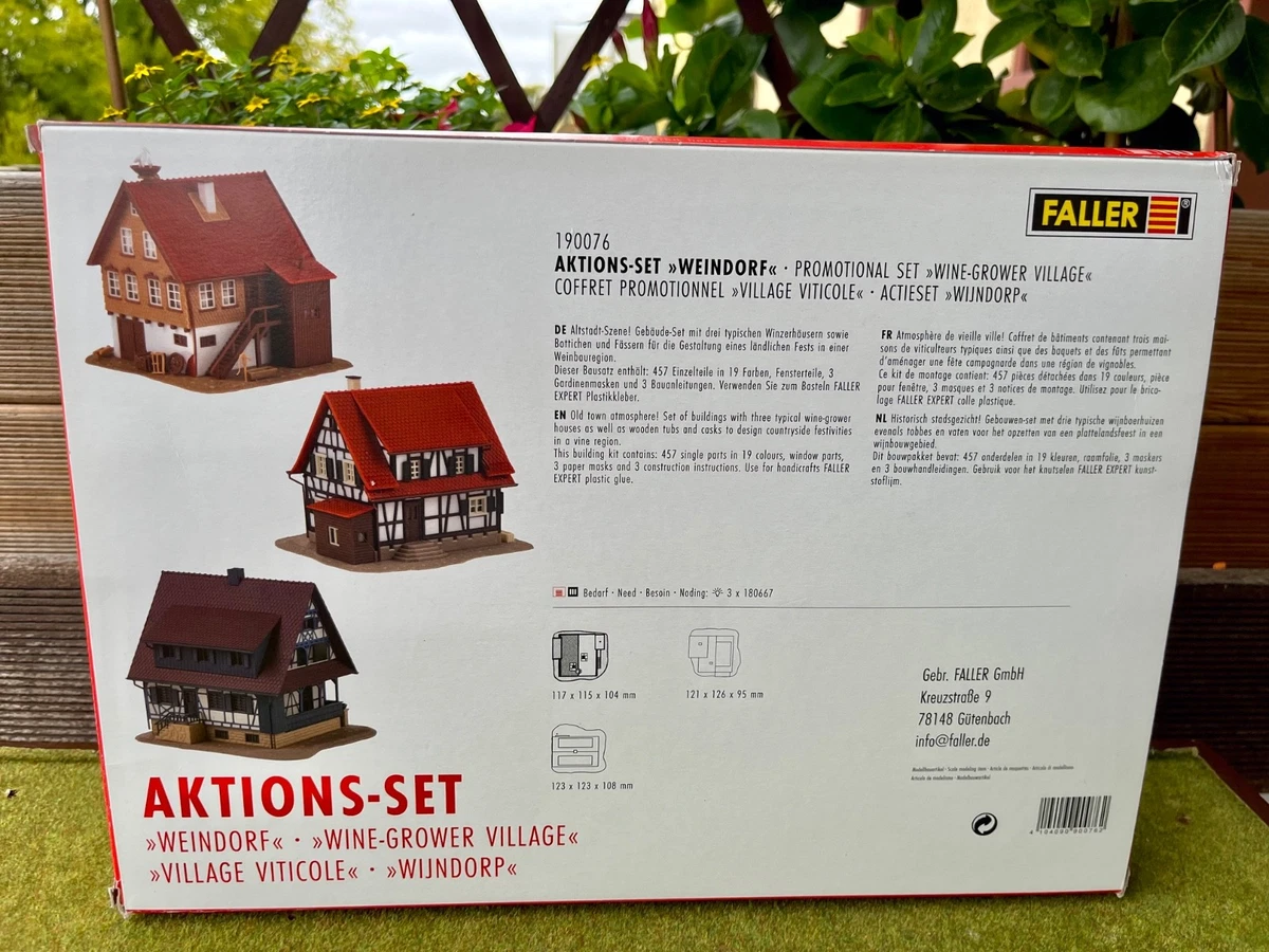 Faller H0 190076 Aktions Set Weindorf Altstadt 3 Facherkhäuser Gebäude OVP