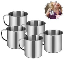 5 Pcs Multipurpose Stainless Steel Water Drinking Cups Water Mugs for Children