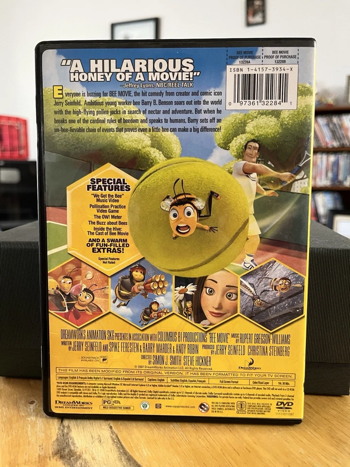 DreamWorks Bee Movie & How To Train Your Dragon DVDs EUC One Owner Bundle - Image 3 of 4