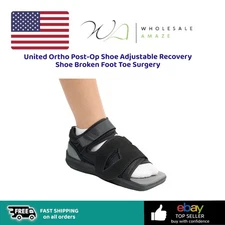 United Ortho Post-Op Shoe Adjustable Recovery Shoe Broken Foot Toe Surgery