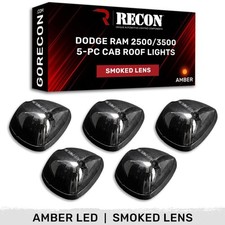 Recon 264141bk Led Cab Roof Light Kit Smokedamber For 94-98 Ram Hd Recon 264141bk Led Cab Roof Light Kit Smokedamber For 94-98 Ram Hd