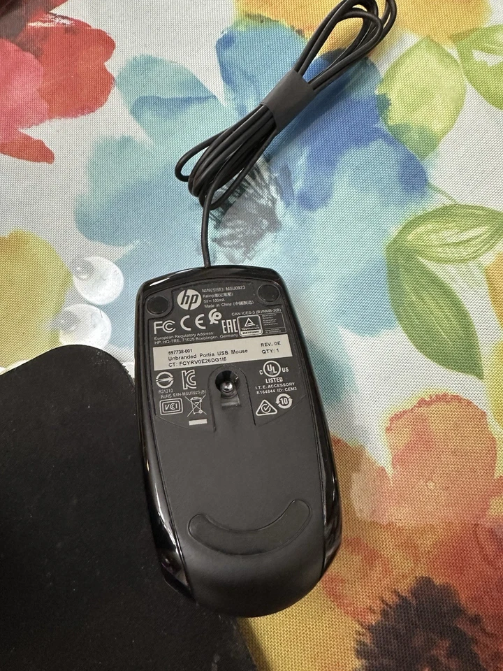 HP Wired Mouse - Black For Laptop, PC Desktop, Windows, Mac, Chromebook - Image 2 of 2