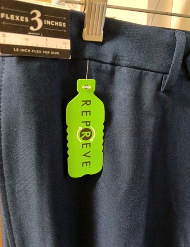 Men's Hagger Dress Pants HD00218 Eco Classic Fit Size 36"X31" Color Dark Blue - Afbeelding 6 van 7