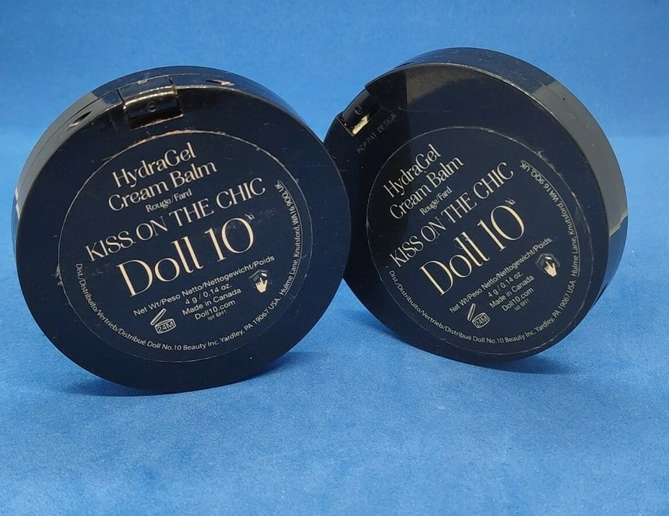 Muñeca 10 Hydragel Crema Bálsamo Rubor KISS ON THE CHIC 0.14oz (LOTE/2) - Dañado/Leer Foto 3 de 4