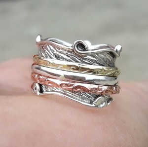 ring meditation spinner statement sterling solid silver