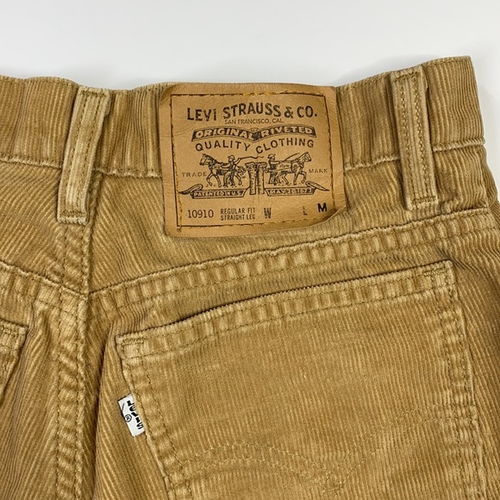Vintage Levi’s Khaki Corduroy 910 Regular Fit Straight Leg Pants Size 7 Medium - Picture 2 of 11
