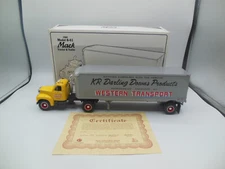 Rare First Gear 19-1576 1960 Model B-61 Mack Tractor & Trailer Western Transport