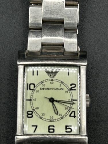 VINTAGE. Mens Emporio Armani Watch Sterling Silver - Picture 2 of 6
