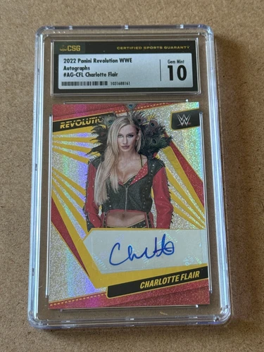 2022 Panini Revolustion WWE Charlotte Flair SIGNED Autographed CGC 10 AUTO Diva