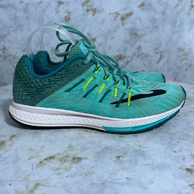 Nike Air Zoom Elite Womens Size Running Shoes Green White