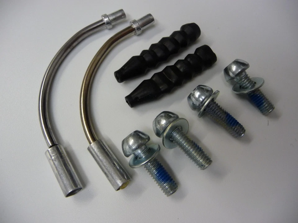 JUEGO DE FRENOS EN V-Brake Pinzas Cables Palancas Accesorios MTB ATB Bicicleta Híbrida PLATEADO Foto 3 de 4