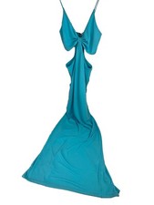 Alice + Olivia Women's Aqua Blue Sleeveless Cut Out Maxi Dress Size 0