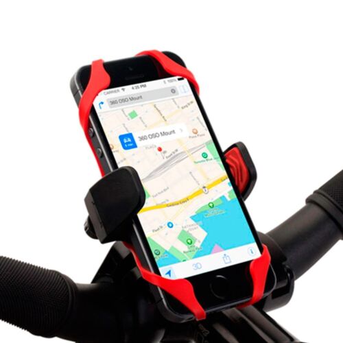 soporte móvil para bicicleta gomas ajustables manillar bici smartphone ajustable - Imagen 1 de 6