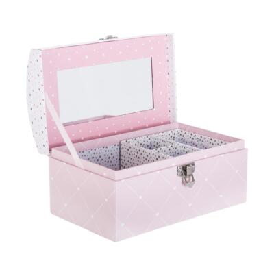 Liebes-Schmuckkästchen rosa Schmuckschatulle Kinderzimmer Schmuckbox Schatulle