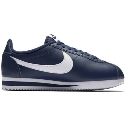 nike cortez leather blue