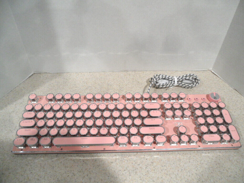 Retro Steampunk Typewriter-Style Gaming Keyboard, Stylish Retro Steampunk Typewriter-Style Gaming Keyboard, Stylish
