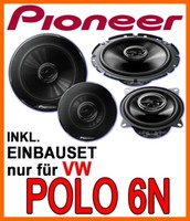 VW Polo 6N Lautsprecher Lautsprecherset Pioneer TÜR Vorne Boxen SET Einbauset