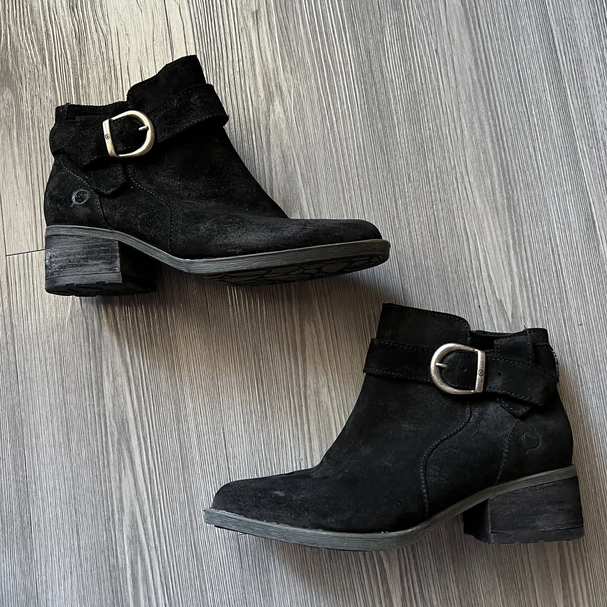 Ladies black leather 2025 ankle boots size 6