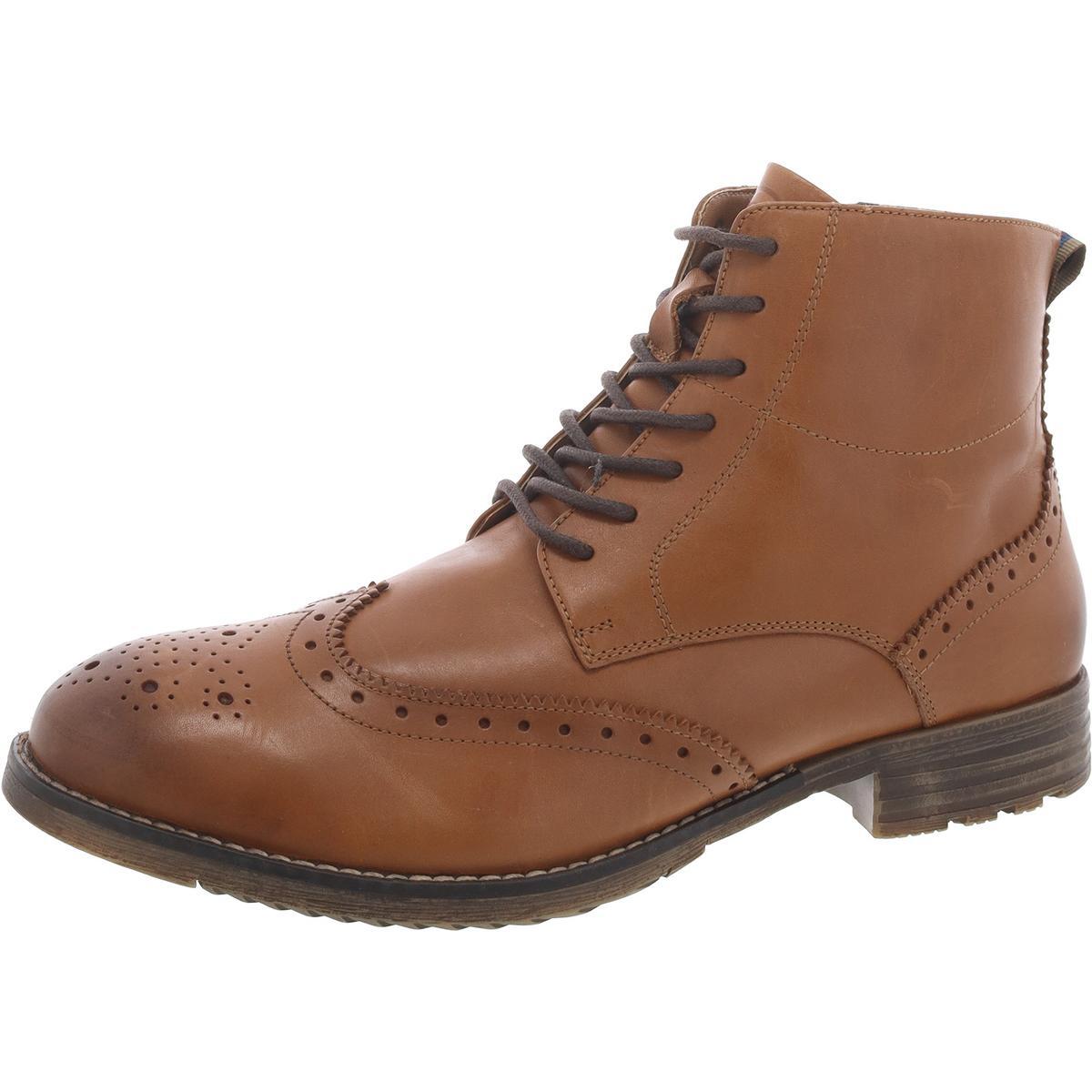 Мужские ботинки Chukka из коричневой кожи Thomas & Vine 10 Medium (D) BHFO 6607