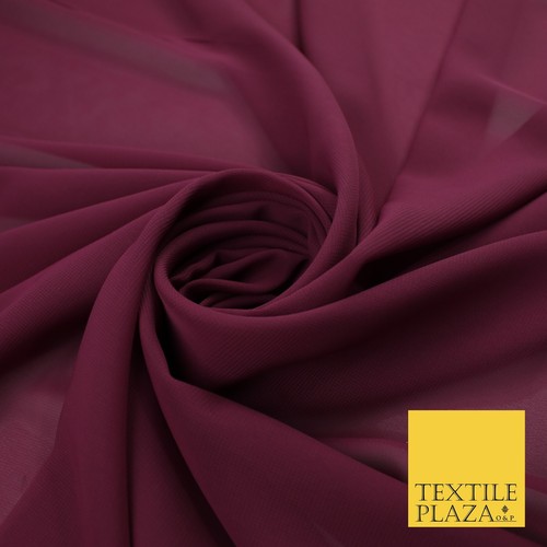 70 COLOURS Plain Dyed Chiffon Fine Soft Georgette Sheer Dress Fabric 57" Wide - Picture 98 of 209