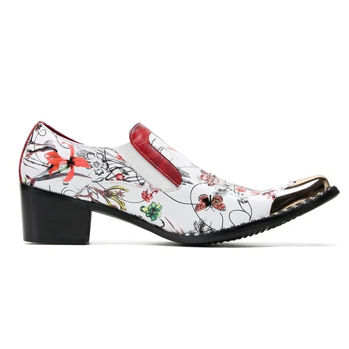 Zapatos de cuero para hombre para peluquería de negocios británicos altura elevada zapatos de boda - Imagen 8 de 9