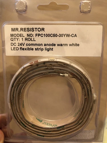* NEUF *. Anode Mr Résistance Blanc Chaud LED Bande Flexible Éclairage D C 24V