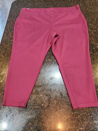 NWT Terra & Sky Red Cotton/Polyester Skinny Mid Rise Jeans Pant 5X (32W,34W) - Picture 12 of 12