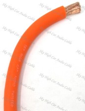 25 ' ft 2/0 Gauge AWG ORANGE Power Ground Oversized Wire Sky High Car Audio GA