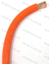 25 ' ft 2/0 Gauge AWG ORANGE Power Ground Oversized Wire Sky High Car Audio GA