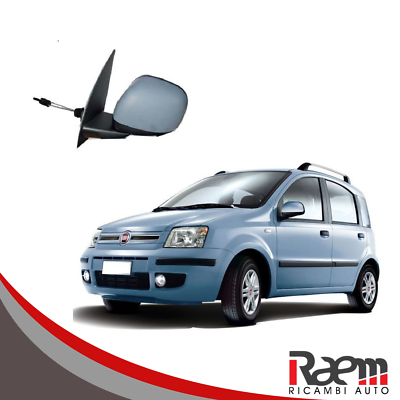 Specchietto Retrovisore Manuale Sinistro 01704662700 Fiat Panda Mk169 - Foto 3
