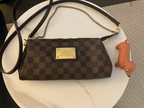 Louis Vuitton Eva Shoulder Bag Brown Canvas Damier Ebene