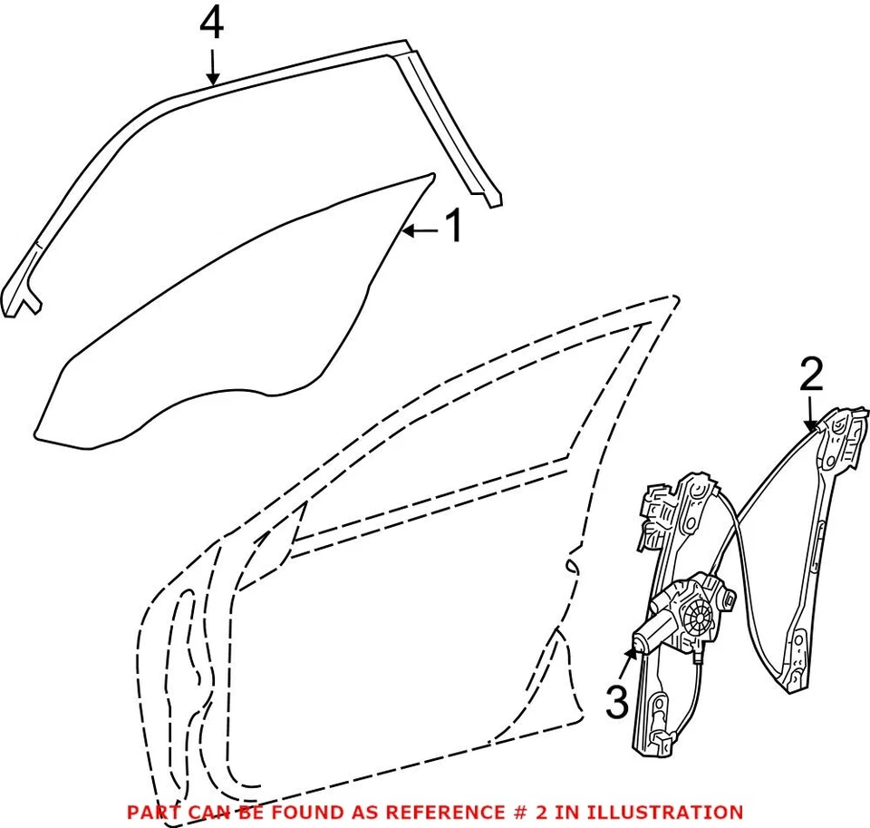 Genuine OEM Mopar Window Regulator For Dodge Challenger 68043885AA - Image 2 of 2