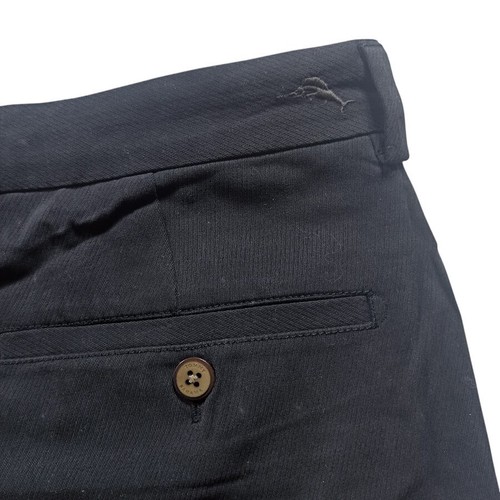 TOMMY BAHAMA Mens Trousers Pants 34x30 W34 L30 BLACK TWILL PLEATED FRONT NEW - Picture 8 of 11