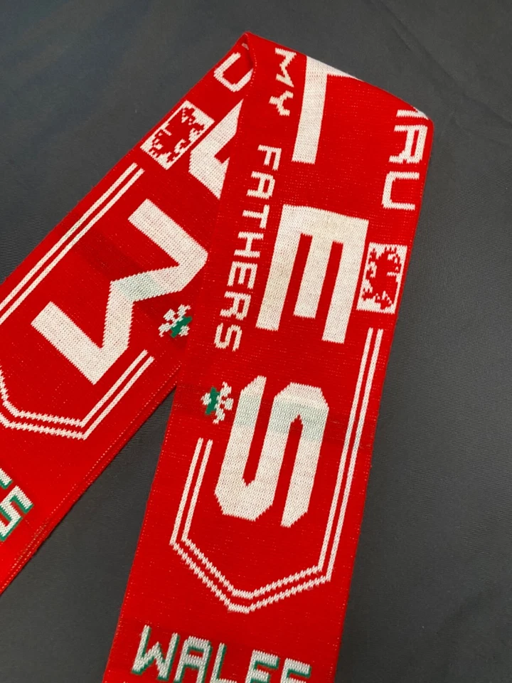 Bufanda de fútbol de la selección nacional de GALES de colección rara talla única Foto 2 de 4