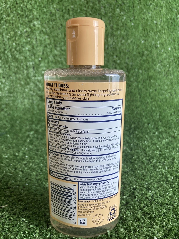 NEW!! Biore Clear & Breathable Witch Hazel 2% BHA Toner, 8 oz. Free Your Pores!! - Image 2 of 4
