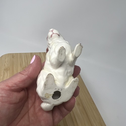 Vintage Lefton Albino White Bunny Rabbit figurine H880 Japanese Easter Decor - Picture 5 of 8