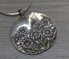 NWOT Or Paz Sterling Silver 925 Large Sunflower  Pendant 18" Chain Israel B Au — photo 8