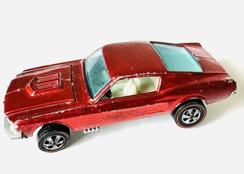 Hot Wheels Redline 1967 Custom Mustang HK Red w White Interior Original Ford - Picture 2 of 10