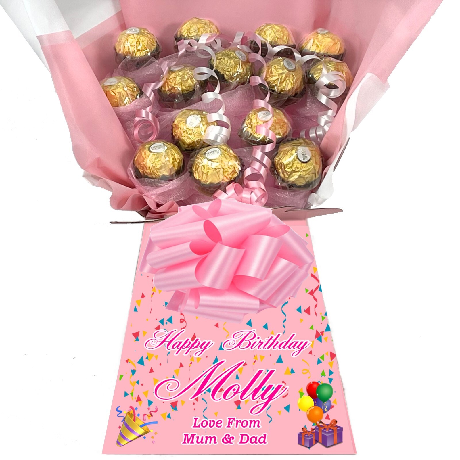 RAMO DE CHOCOLATE PERSONALIZADO - (FERRERO ROSA)