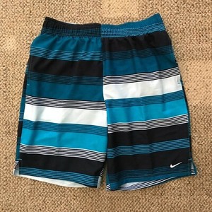 blue nike swim trunks