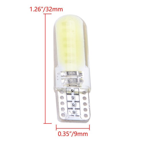 50pcs T10 194 W5W COB 2835 SMD 12LED Car License Light Bulb Super Bright White . - Foto 3 di 7
