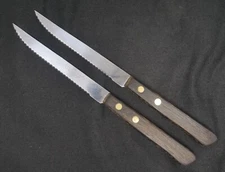 Vintage Hanford Forge Stainless Japan Steak Knife set of 2. 4" Blade