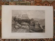 MONT-CASSIN (Monte Cassino) – litografia 1860 ROUARGUE freres