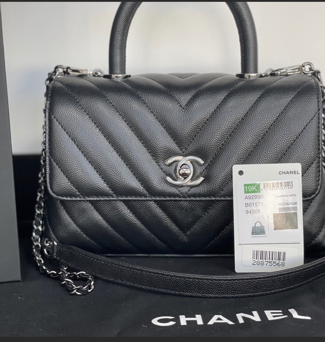 Chanel small/ Mini coco chevron handle bag