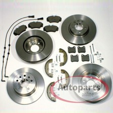 Bremsen Set Ø 296 mm + Ø 270 mm + Handbremse vorne hinten für Opel Omega A