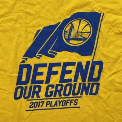 2017 golden state warriors defend our ground playoffs XL  t- shirt sga