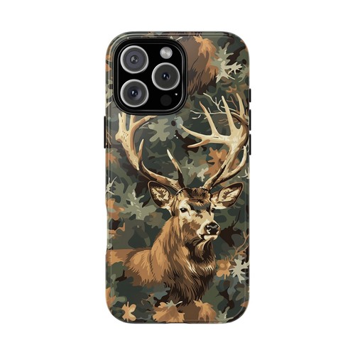 Elk Deer Hunting Buck Tree Camo Phone Case for iPhone, Samsung Galaxy, Pixel - 第 1/119 張圖片