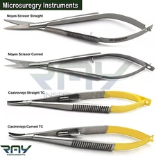 Microsurgery Instruments Castroviejo Needle Holder Forceps Noyes Spring Scissors