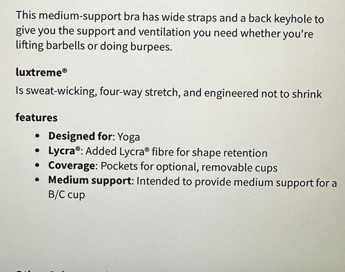 Lululemon Power Through Bras White and Nude Can 2 Aus 6 - Picture 15 of 15